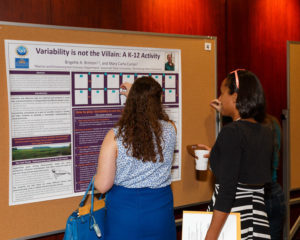 Brigette Brinton's poster invited interaction with viewers.
